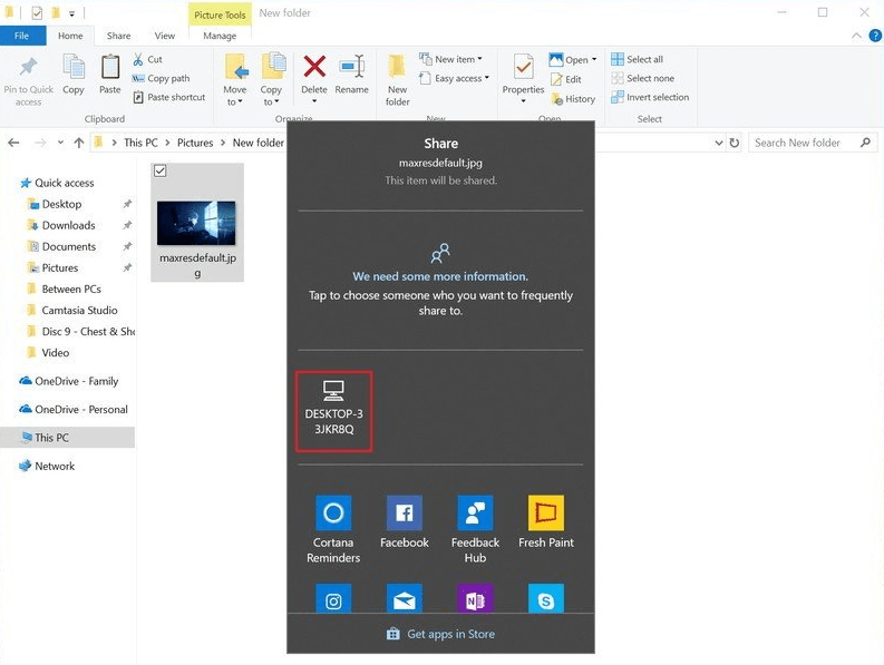 Windows 10 Productivity Tools Nearby Sharing